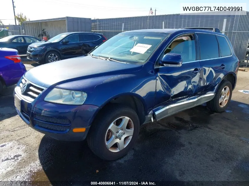 2004 Volkswagen Touareg V6 VIN: WVGBC77L74D049991 Lot: 40806841