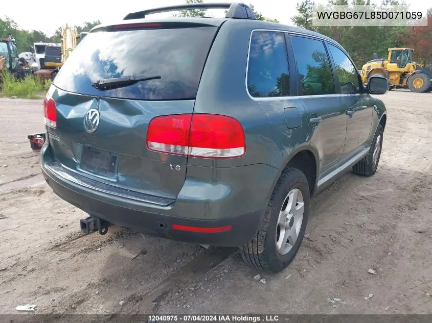 WVGBG67L85D071059 2005 Volkswagen Touareg 3.2