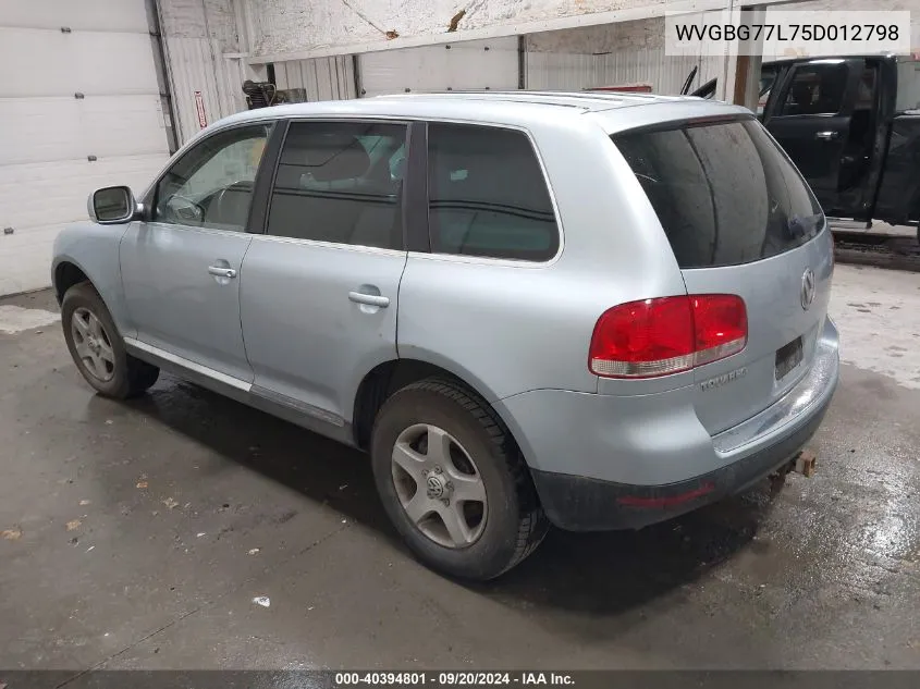 2005 Volkswagen Touareg V6 VIN: WVGBG77L75D012798 Lot: 40394801