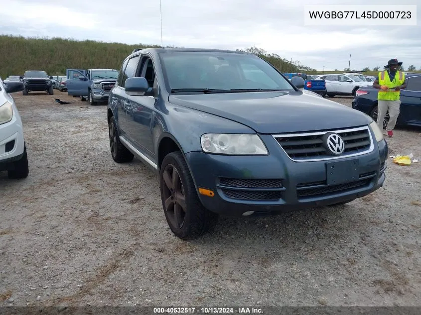 2005 Volkswagen Touareg V6 VIN: WVGBG77L45D000723 Lot: 40532517