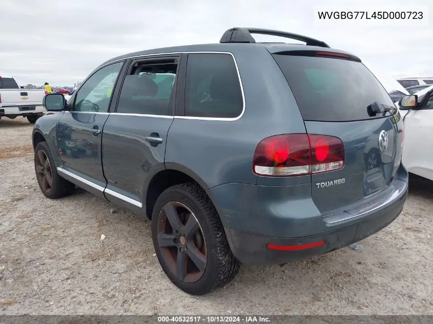 2005 Volkswagen Touareg V6 VIN: WVGBG77L45D000723 Lot: 40532517