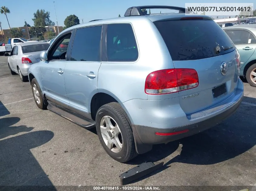 2005 Volkswagen Touareg V6 VIN: WVGBG77LX5D014612 Lot: 40700415