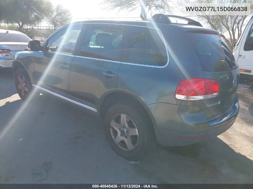 2005 Volkswagen Touareg V6 VIN: WVGZG77L15D066838 Lot: 40845426