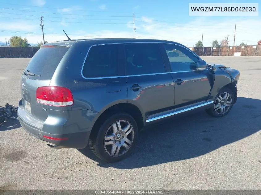 2006 Volkswagen Touareg V8 VIN: WVGZM77L86D042630 Lot: 40554844