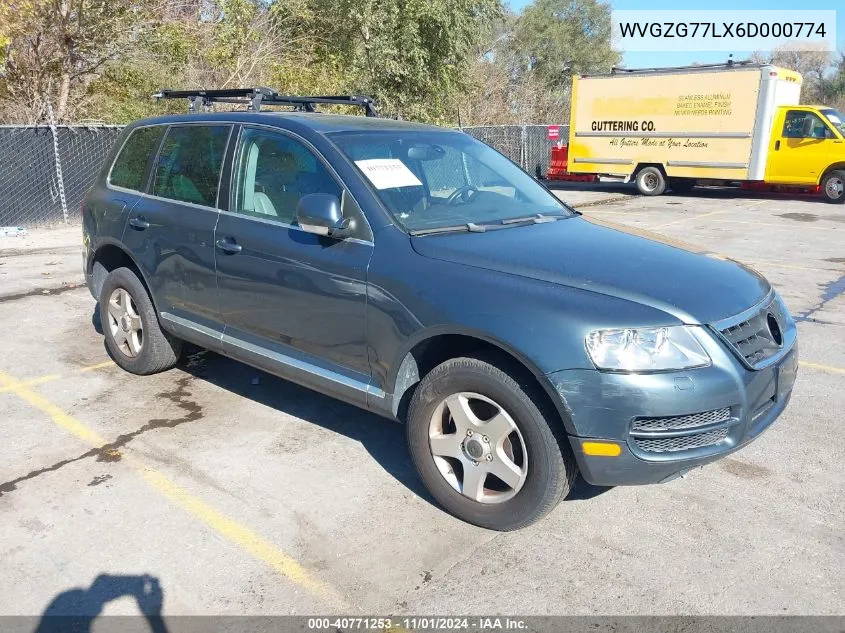 2006 Volkswagen Touareg V6 VIN: WVGZG77LX6D000774 Lot: 40771253