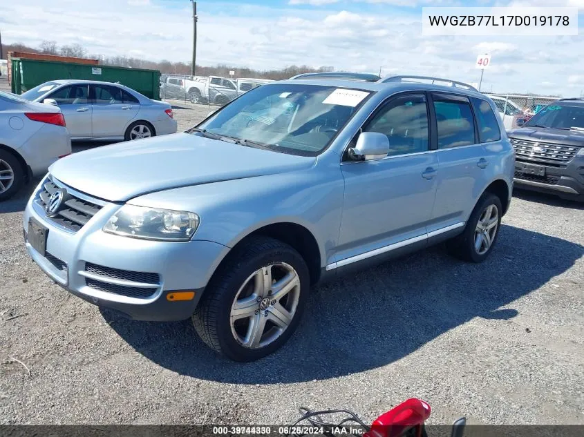 2007 Volkswagen Touareg V8 VIN: WVGZB77L17D019178 Lot: 39744330