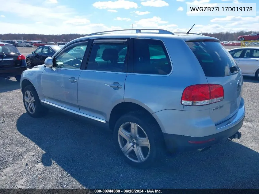 2007 Volkswagen Touareg V8 VIN: WVGZB77L17D019178 Lot: 39744330