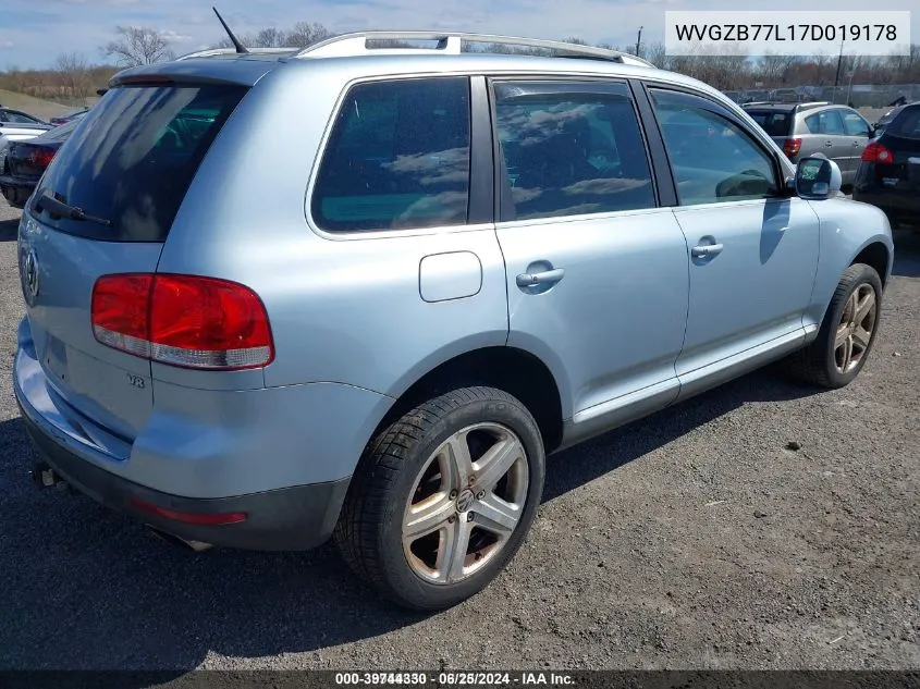 2007 Volkswagen Touareg V8 VIN: WVGZB77L17D019178 Lot: 39744330