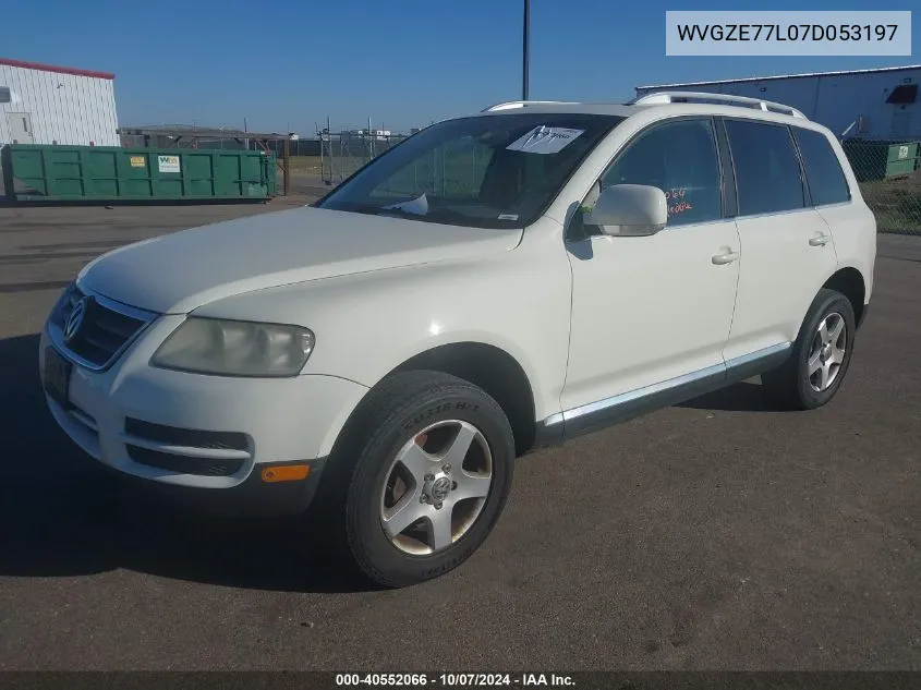 2007 Volkswagen Touareg V6 VIN: WVGZE77L07D053197 Lot: 40552066