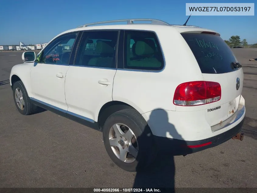 2007 Volkswagen Touareg V6 VIN: WVGZE77L07D053197 Lot: 40552066