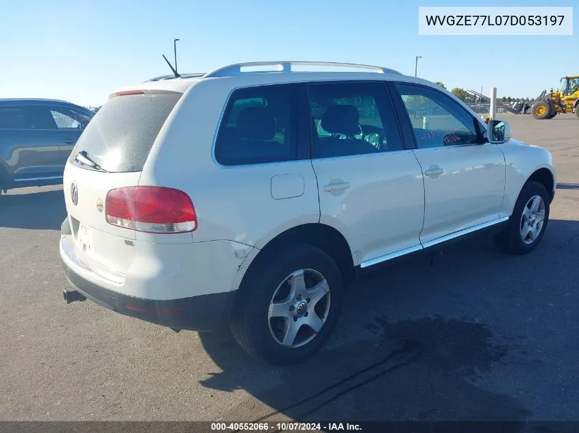 2007 Volkswagen Touareg V6 VIN: WVGZE77L07D053197 Lot: 40552066