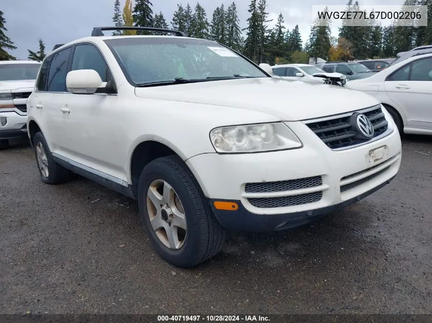 2007 Volkswagen Touareg V6 VIN: WVGZE77L67D002206 Lot: 40719497