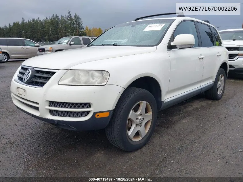 2007 Volkswagen Touareg V6 VIN: WVGZE77L67D002206 Lot: 40719497