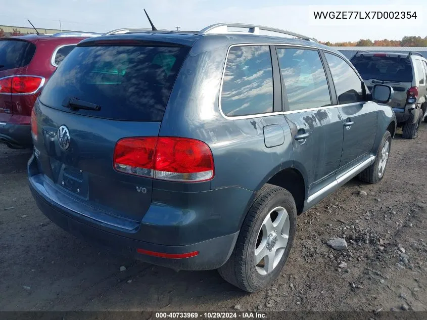 2007 Volkswagen Touareg V6 VIN: WVGZE77LX7D002354 Lot: 40733969