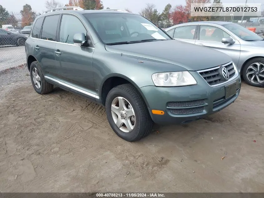 2007 Volkswagen Touareg V6 VIN: WVGZE77L87D012753 Lot: 40788213