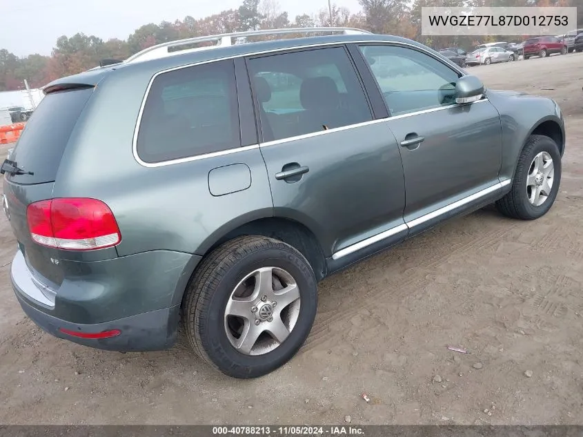 2007 Volkswagen Touareg V6 VIN: WVGZE77L87D012753 Lot: 40788213