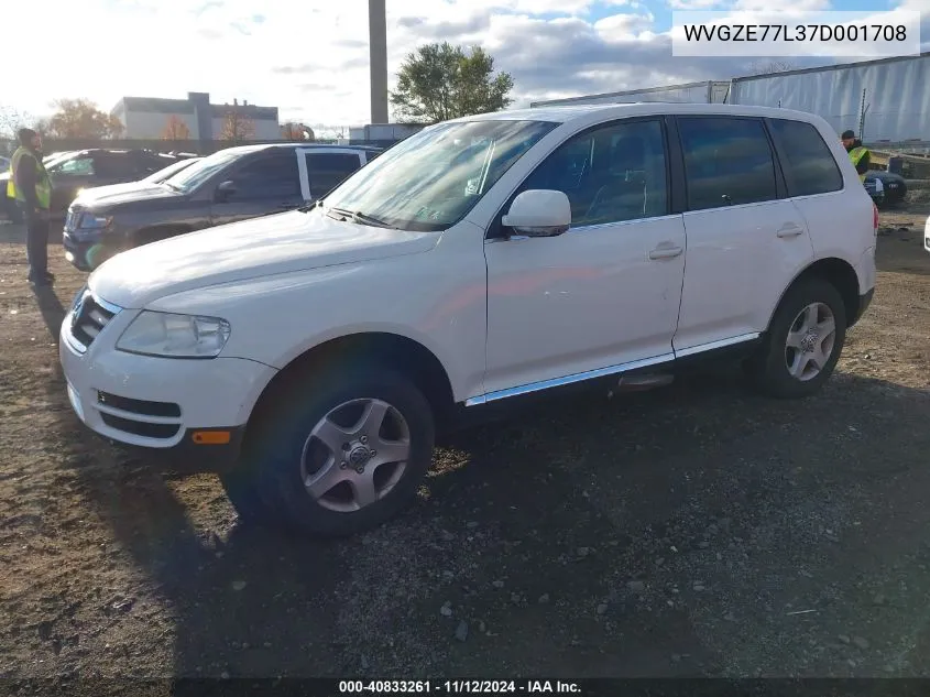 2007 Volkswagen Touareg V6 VIN: WVGZE77L37D001708 Lot: 40833261