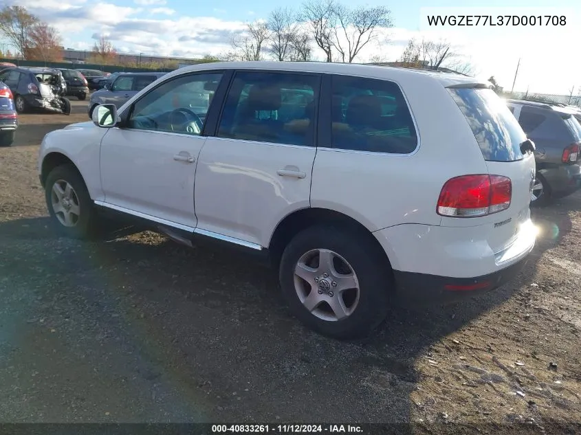 2007 Volkswagen Touareg V6 VIN: WVGZE77L37D001708 Lot: 40833261