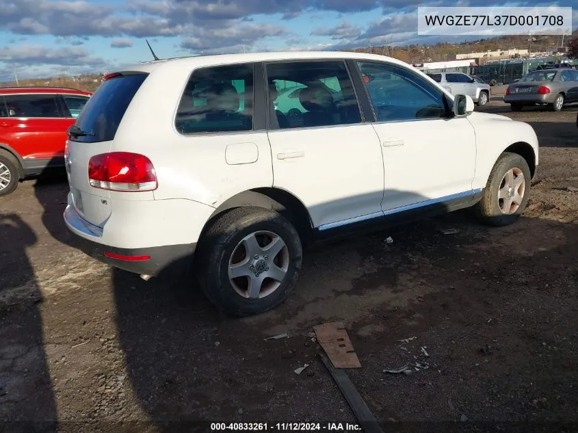 2007 Volkswagen Touareg V6 VIN: WVGZE77L37D001708 Lot: 40833261