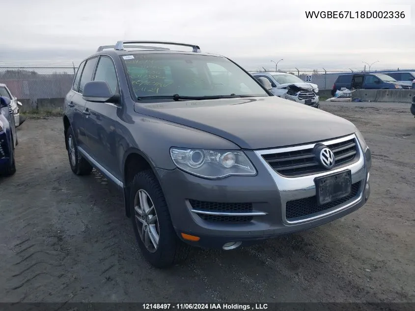 2008 Volkswagen Touareg 2 VIN: WVGBE67L18D002336 Lot: 12148497