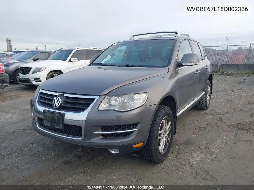 2008 Volkswagen Touareg 2 VIN: WVGBE67L18D002336 Lot: 12148497