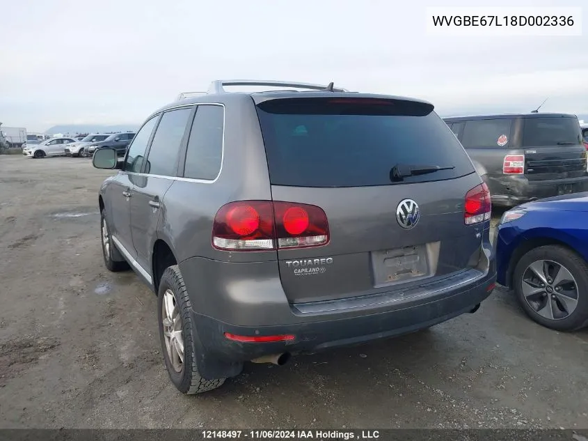 2008 Volkswagen Touareg 2 VIN: WVGBE67L18D002336 Lot: 12148497