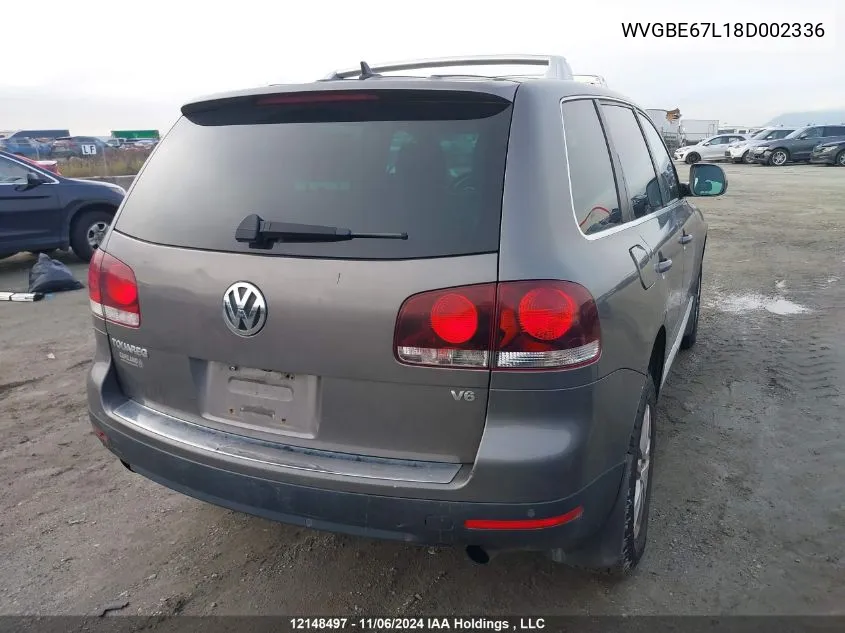 2008 Volkswagen Touareg 2 VIN: WVGBE67L18D002336 Lot: 12148497