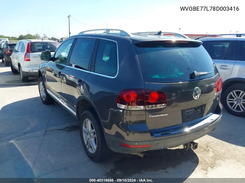 WVGBE77L78D003416 2008 Volkswagen Touareg 2 Vr6 Fsi