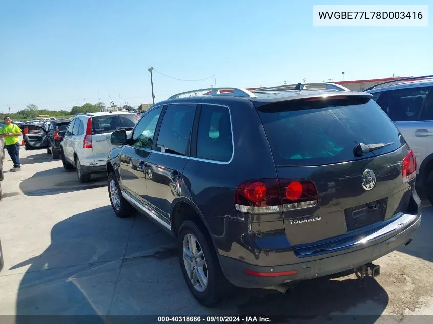 WVGBE77L78D003416 2008 Volkswagen Touareg 2 Vr6 Fsi