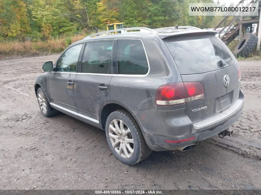 2008 Volkswagen Touareg 2 V8 Fsi VIN: WVGMB77L08D012217 Lot: 40518885