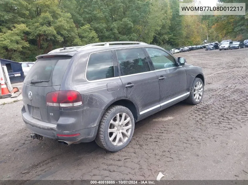 2008 Volkswagen Touareg 2 V8 Fsi VIN: WVGMB77L08D012217 Lot: 40518885