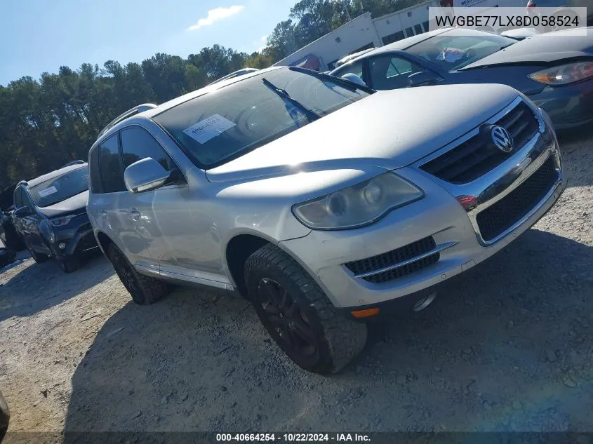 2008 Volkswagen Touareg 2 Vr6 Fsi VIN: WVGBE77LX8D058524 Lot: 40664254