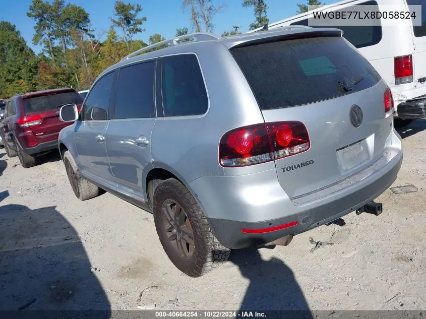 2008 Volkswagen Touareg 2 Vr6 Fsi VIN: WVGBE77LX8D058524 Lot: 40664254