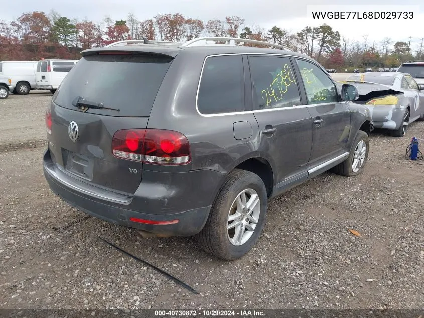 2008 Volkswagen Touareg 2 Vr6 Fsi VIN: WVGBE77L68D029733 Lot: 40730872