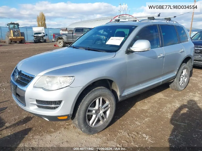 2008 Volkswagen Touareg 2 Vr6 Fsi VIN: WVGBE77L98D034554 Lot: 40771942