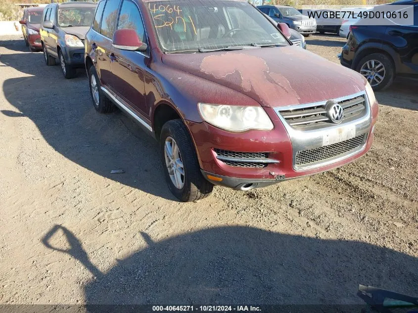 2009 Volkswagen Touareg 2 Vr6 Fsi VIN: WVGBE77L49D010616 Lot: 40645271