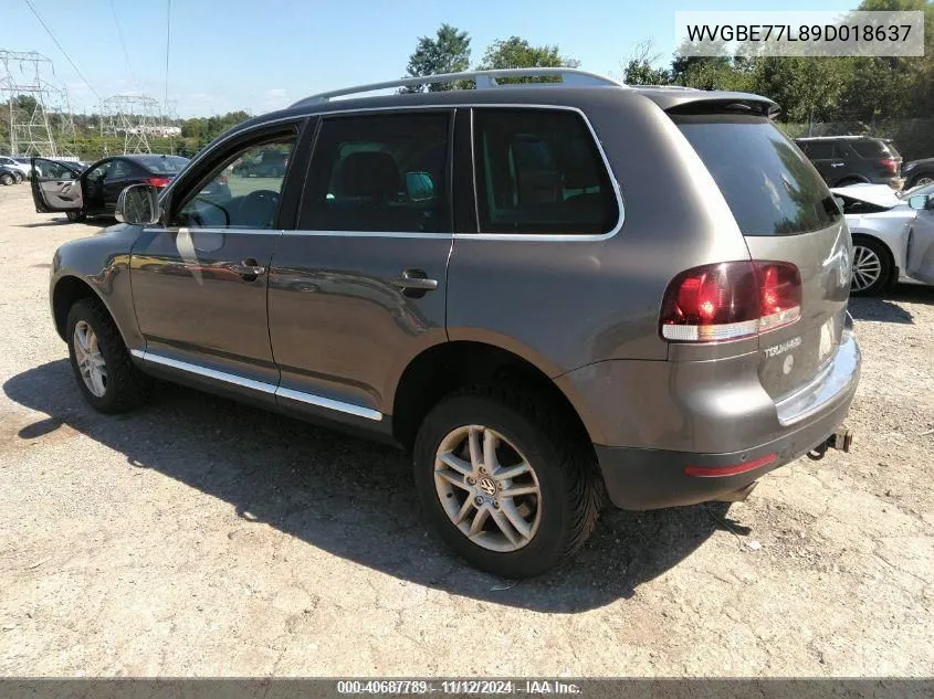 2009 Volkswagen Touareg 2 Vr6 Fsi VIN: WVGBE77L89D018637 Lot: 40687789