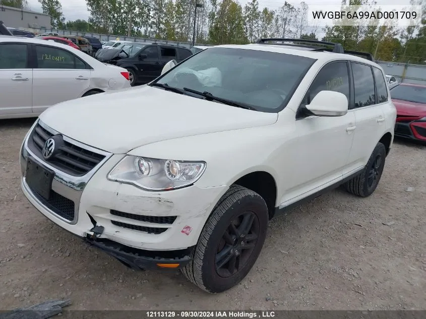 2010 Volkswagen Touareg VIN: WVGBF6A99AD001709 Lot: 12113129