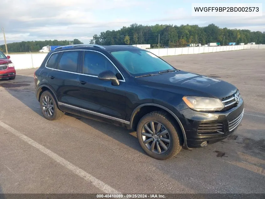 2011 Volkswagen Touareg Vr6 Sport VIN: WVGFF9BP2BD002573 Lot: 40410089