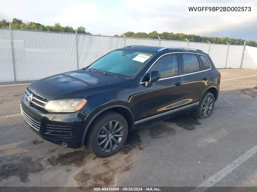 WVGFF9BP2BD002573 2011 Volkswagen Touareg Vr6 Sport