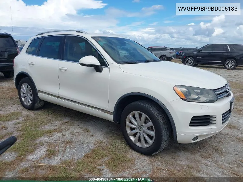 2011 Volkswagen Touareg V6 VIN: WVGFF9BP9BD006183 Lot: 40490784