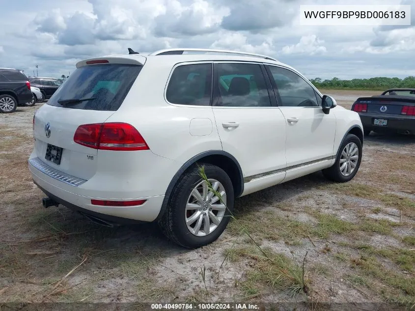 2011 Volkswagen Touareg V6 VIN: WVGFF9BP9BD006183 Lot: 40490784