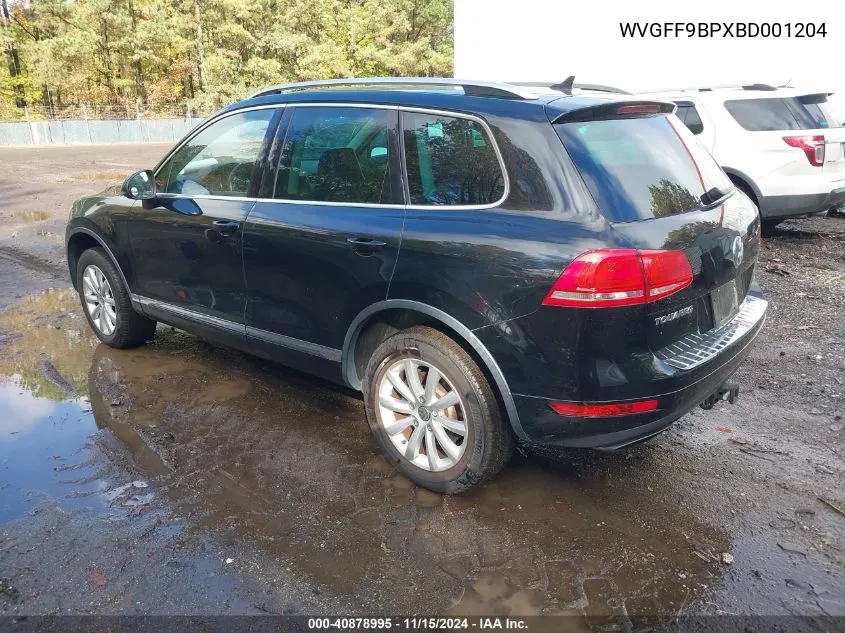 2011 Volkswagen Touareg Vr6 Sport VIN: WVGFF9BPXBD001204 Lot: 40878995