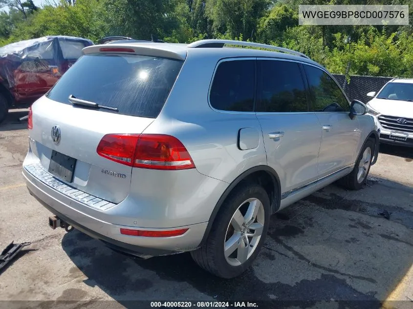 WVGEG9BP8CD007576 2012 Volkswagen Touareg Hybrid