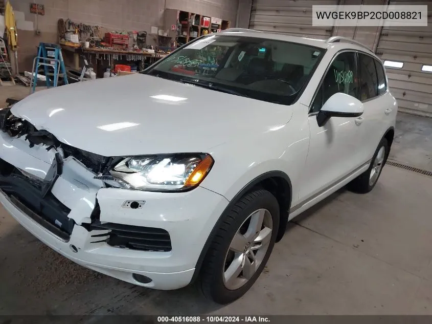 WVGEK9BP2CD008821 2012 Volkswagen Touareg Tdi Lux