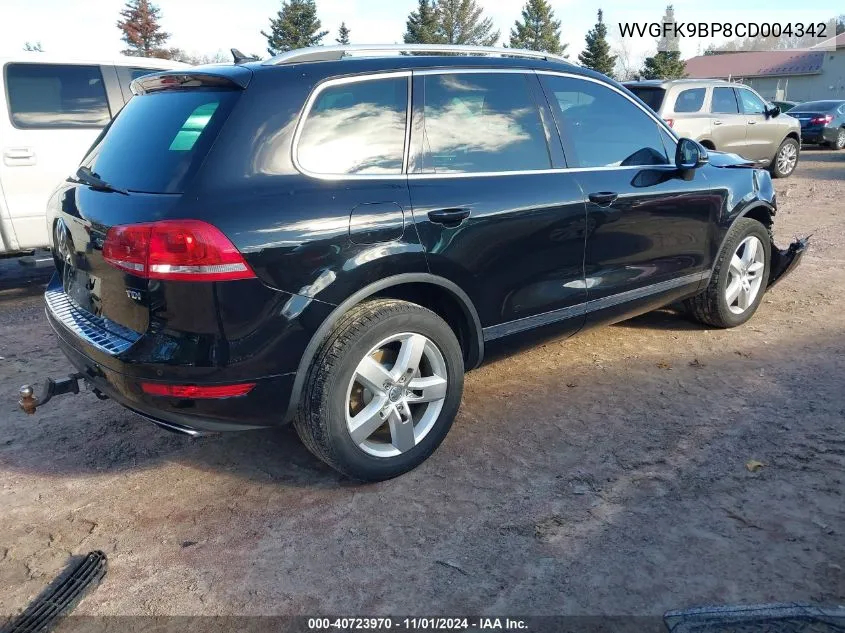 2012 Volkswagen Touareg Tdi Lux VIN: WVGFK9BP8CD004342 Lot: 40723970