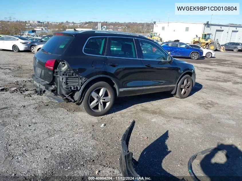 2012 Volkswagen Touareg Tdi Lux VIN: WVGEK9BP1CD010804 Lot: 40804204