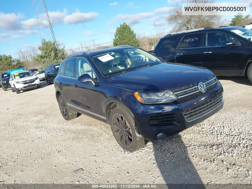 2012 Volkswagen Touareg Tdi Executive VIN: WVGFK9BP9CD005001 Lot: 40833262