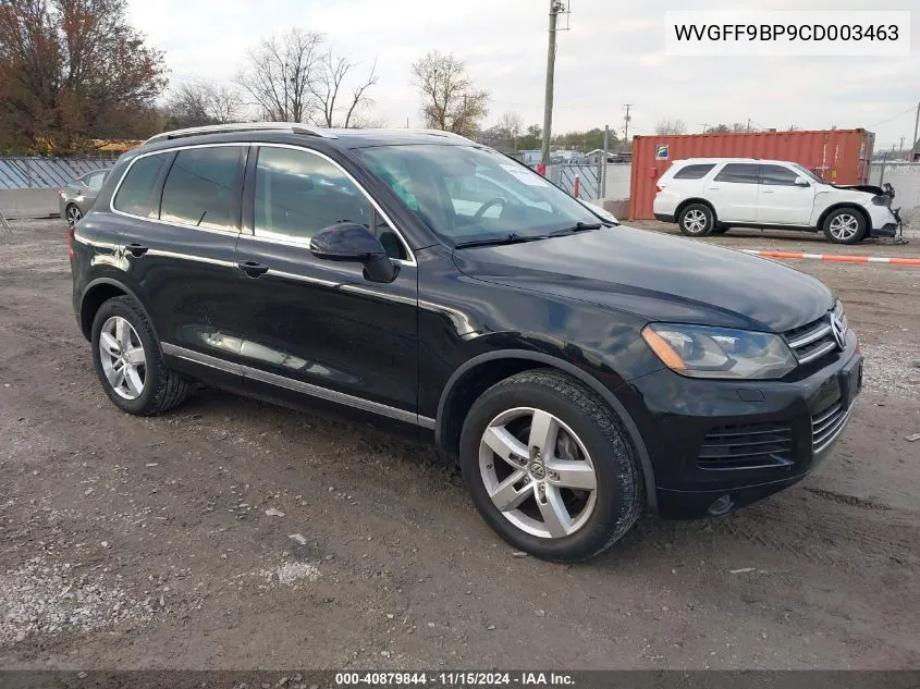 2012 Volkswagen Touareg Vr6 Lux VIN: WVGFF9BP9CD003463 Lot: 40879844