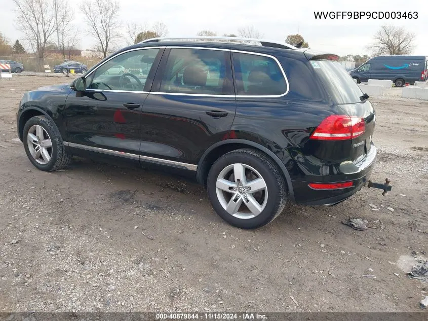 2012 Volkswagen Touareg Vr6 Lux VIN: WVGFF9BP9CD003463 Lot: 40879844